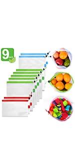 mesh bag, produce bags, reusable produce bags, mesh bags for vegetables, mesh bags drawstring