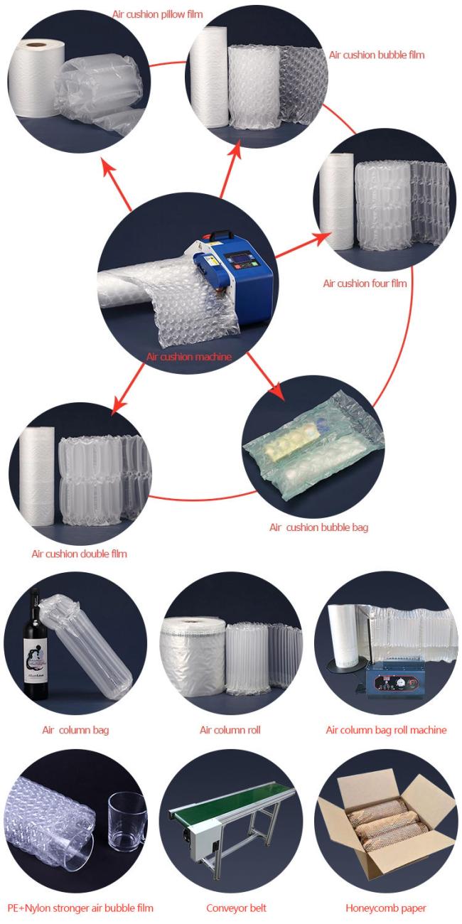 Inflatable air bag laptop pack