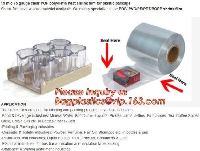 PE Shrink Film White 4m x 50m 210um,Automatic POF Film Heat Shrink Wrap,Food Grade POF shrinkable label Shrink Film pack 20