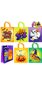 12 Halloween Trick or Treat Bags