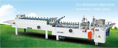 China Automatic Box Folder Gluer, Folding + Gluing + Pressing for corrugated cardboard carton or paperboard box for sale
