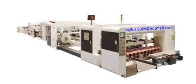 China Automatic Folder Gluer Stitcher Inline Machine, inline Strapper as option, PP belt heated or PE tape tied for sale