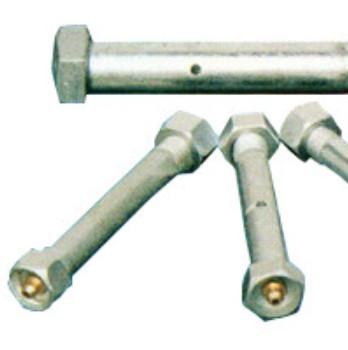 China 4-1/2 Inch Zerk Axle With Nut Caster Wheel Accessories for sale