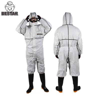 China SMS Disposable Painting Overalls Breathable Disposable Type 5 6 Coverall for sale