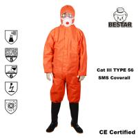 China Asbestos Removal Type 56 SMS Coverall Breathable Anti-static SMS coverall for sale