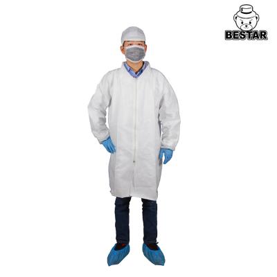 China 2XL Microporous Film Disposable Jacket Surgical Lab Coat Blouse With Zipper for sale