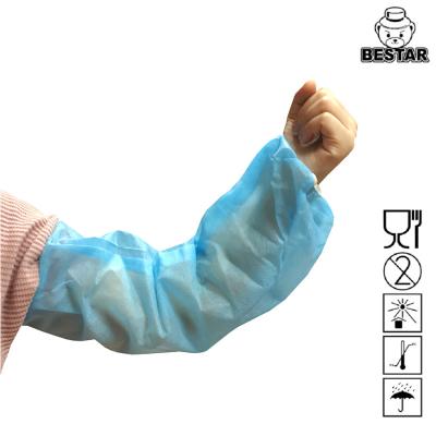China Nonwoven SPP Plastic Disposable Arm Sleeves Cover For Food Industry for sale