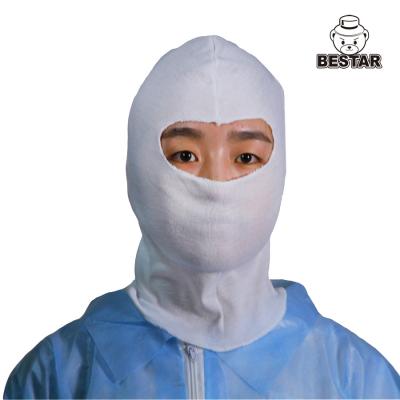 China OSFA Cotton Protective Sterile Disposable Hood White With Overlock Sewing for sale