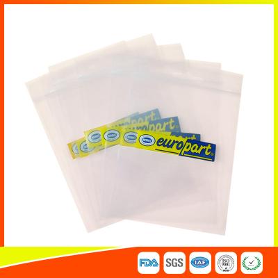 China Commercial Plastic Packaging Zip Lock Bags , Small Ziplock Pouches Reclosable for sale