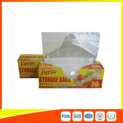 China Food Preservation Freezer Zip Lock Bags Reusable For Home / Supermarket Use for sale