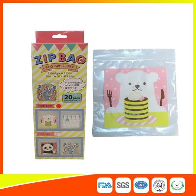 China Cartoon Custom Printed Resealable Bags With Zipper Top For Food / Candy / Cookies for sale