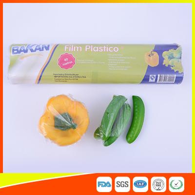 China Stretch PE Cling Film Plastic Food Wrap For Keeping Fresh With FDA Approval for sale