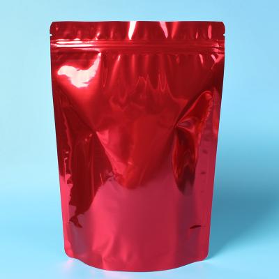 China Customized Red Tea Packaging Bags With Zipper / Coffee Bean Pouches for sale