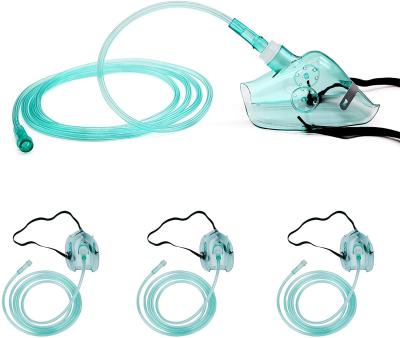 China Máscara de oxígeno verde no re-respiradora máscara facial de oxígeno médico de PVC en venta