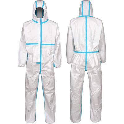 China PPE COVID-19 Anti Virus Protective Suit , White Disposable Medical Coveralls for sale
