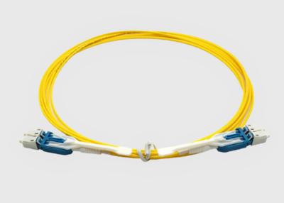 China Uniboot 3.0mm LC To LC OS2 Singlemode Fiber Optic Patch Cable OFNR for sale