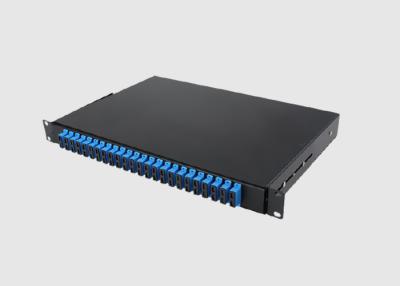 China 19 Inch 1U Rack Mount Patch Panel 24 Port MM Simplex SC / PC Adapter for sale