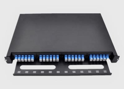China 1U HD Rack Mount Fiber Patch Panel With MPO / MTP Cassette Or Adapter Panel for sale