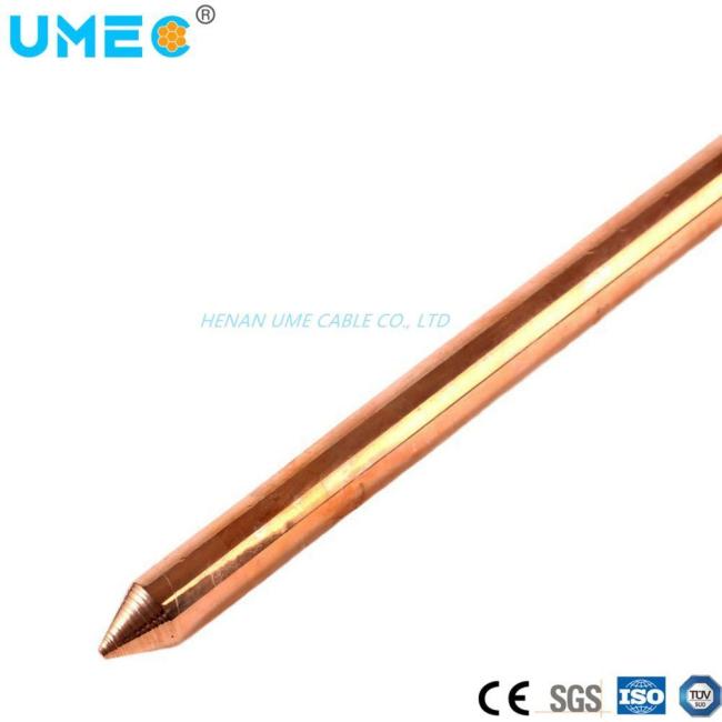 Manufacturer Copper Clad Steel Earth Rod for Lightning Protection 3/4" 5/8"