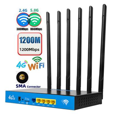 China classe sem fio router 4g/5g de Simcard da empresa industrial do CPE do poder superior duplo da faixa 1200Mbps à venda
