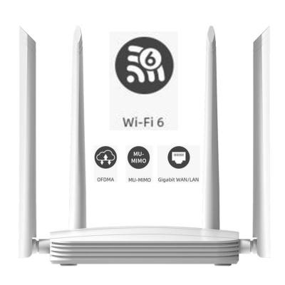 China 1800Mbps 64 Users Wireless Gigabit Wifi 6 Router DHCP Mesh IPV4 IPV6 Mu Mimo CPE for sale