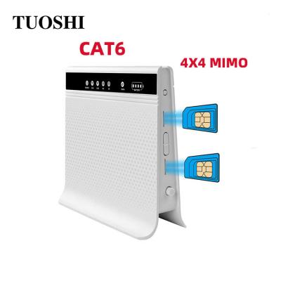China 4X4MIMO Cat6 Wireless CPE 4G LTE Router 1200Mbps Volte TR069 CA Battery for sale