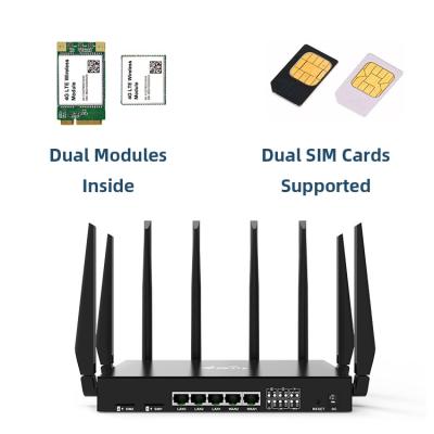 China Gigabit Ethernet Carrier Aggregation 4G Multi Sim Card Bonding Router Wireless WIFI for sale