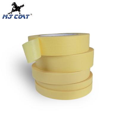 China Bright Yellow Automotive Masking Paper Temperature Resistance 60-80C for sale