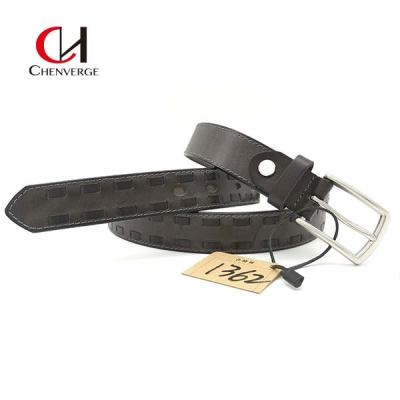 China CHENVERGE Black Men's Genuine Leather Braided Belt Practical Wear Resistant for sale