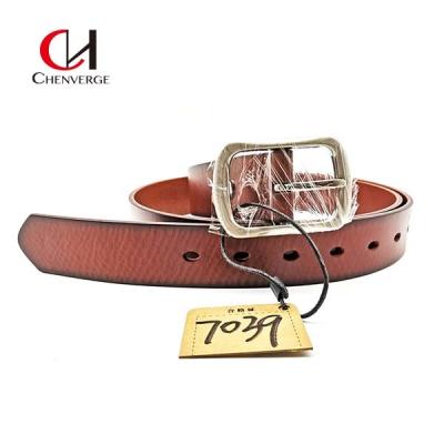 China ODM Multiscene Braided Leather Belt Dark Brown With Pin Buckle for sale