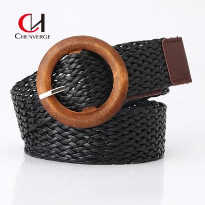 China Black Women'S Braided Belt Leisure Holiday Style All Match Dress Decorative Belt for sale