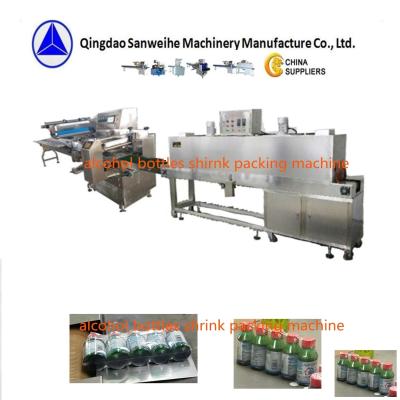 China Swsf 590 Shrink Wrap Packing Machine Alcohol Bottles Automatic POF Shrink Film Packaging for sale