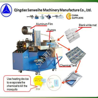 China Repellent 480 Mats/Min Mosquito Mat Making Machine Dosing Liquid Filling Sealing Packing Machine for sale