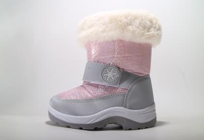 China Lace Up Closure Kids Snow Boots Medium Shoe Width Rubber Outsole à venda