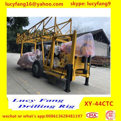 China Trailer mounted Diamond Core Drilling Rig With Wireline Winch For HQ, NQ, BQ, AND AQ for sale