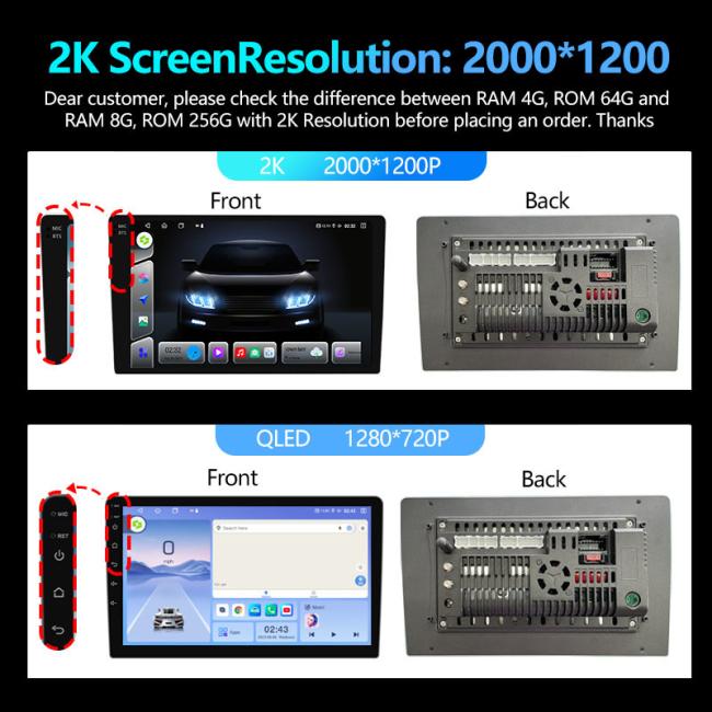 Detailed interface of car stereo