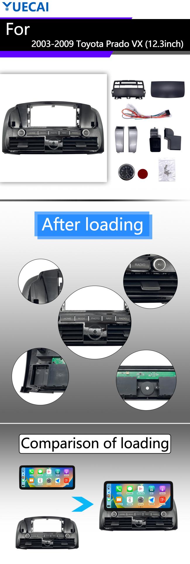2003-2009 Toyota Prado VX 12.3-inch Android Head Unit