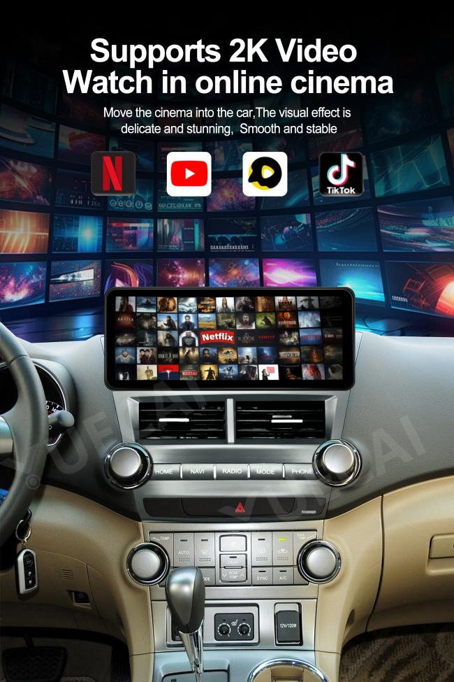 Toyota Highlander car DVD player interface