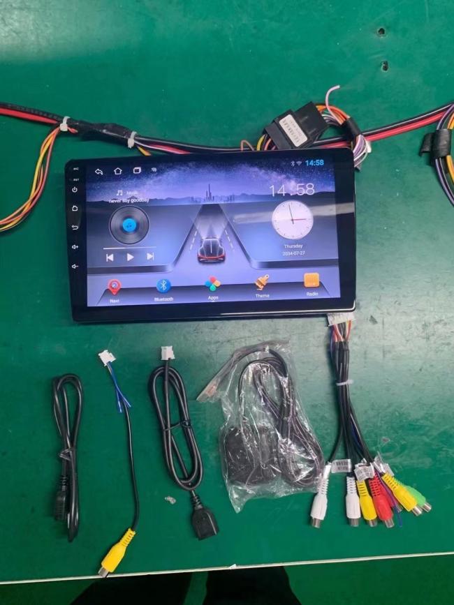 Car DVD GPS navigation system installed in vehicle dashboard