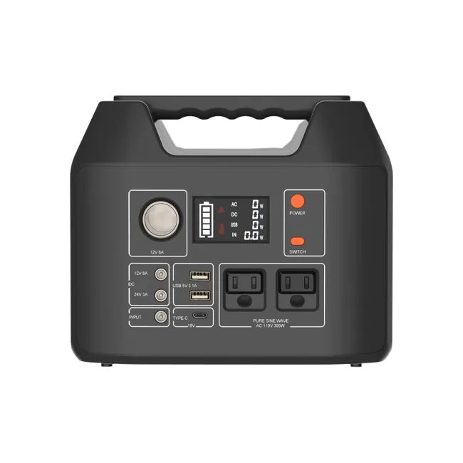 300W AC/DC/USB/Solar Generator Electrical System Home Appliance Outdoor Camping Shooting Portable Power Station