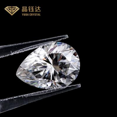 China Pear Cut White Color Polished Lab Created Diamond Loose Gemstones For Jewelry for sale