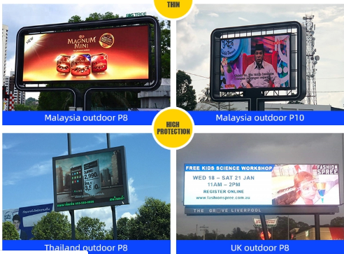 Full Color Outdoor Waterproof Epistar P8 P10 LED Billboard With 3840Hz Refresh Rate 10
