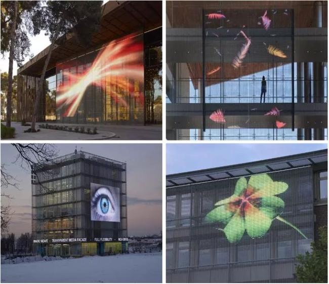 High Brightness Transparent Led Display P10.42 Outdoor Advertising Led Screen P10mm Lightweight Glass Mesh Video Wall 6