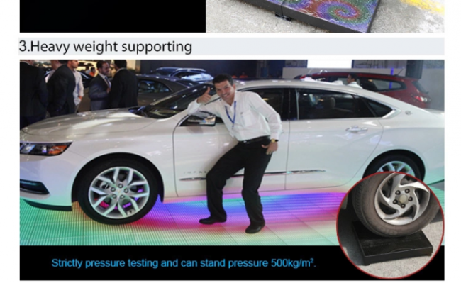32768 Pixels / Sqm Interactive Dance Floor SMD 2727 Led Lamp For Advertising / Car Show 1