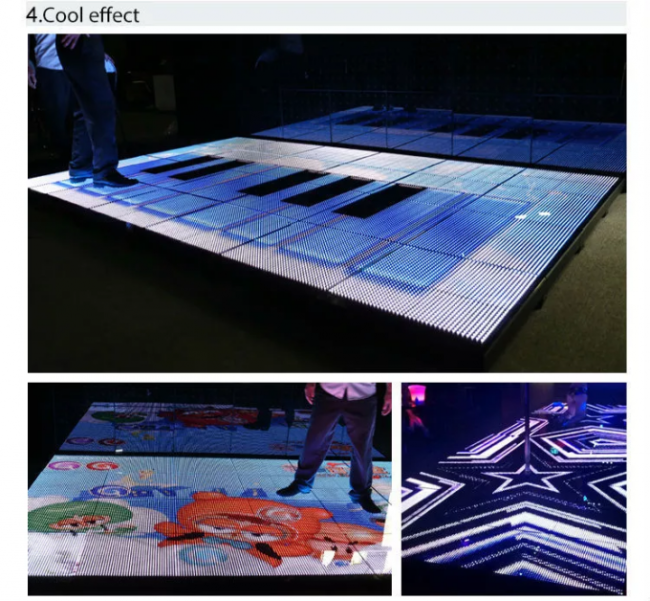32768 Pixels / Sqm Interactive Dance Floor SMD 2727 Led Lamp For Advertising / Car Show 2