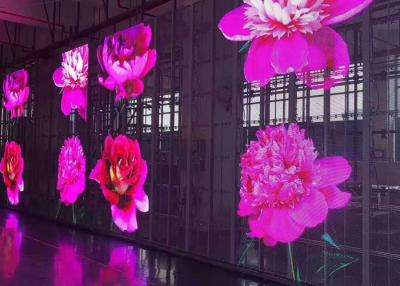 China 4200cd Translucent LED Screen , P10.42mm Advertising Led Glass Display for sale
