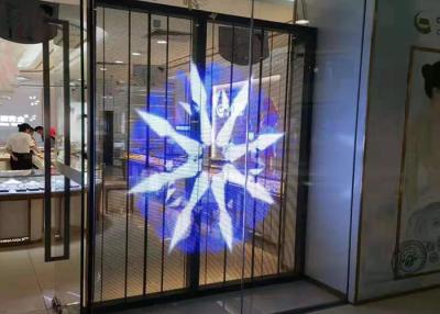 China 60 Transparent Rgb Glass Window LED Display 1200cd for building wall for sale