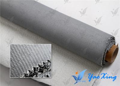 China 1.0mm Sliver Gray PU Coated Fiberglass Cloth For Expansion Joint for sale