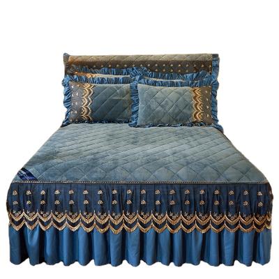 China Stock summer kantha quilt bedspread on the bed india embroidery bed liner skirt en venta
