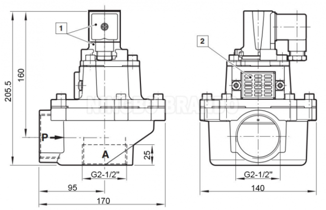 Norgren Buschjost Type 8296800.8171 Pulse Jet Valve For Dust Collector 0